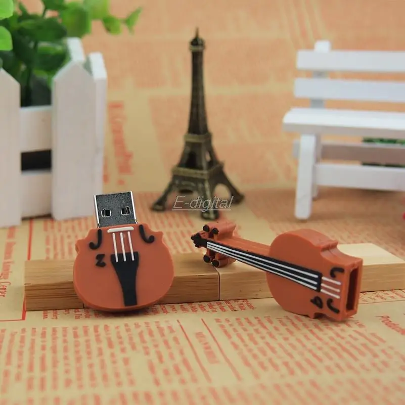 USB флеш накопитель 2 0 с рисунком скрипки флешки 32 Гб Память Usb 64 палка Виолончель