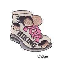 hiking shoe embroidered patches for clothing iron on patches on clothes stripes outdoor hiking patch ironing badges jacket decor