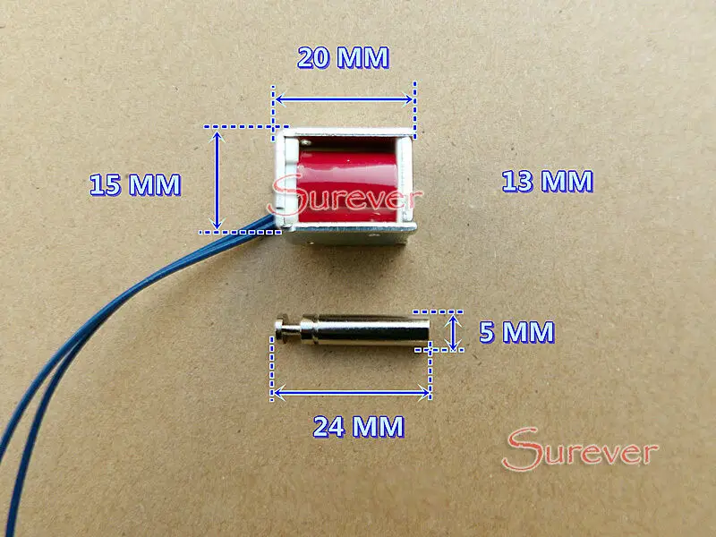 

13*15*20mm Micro mini Block Solenoid Electromagnet ,1520E DC6V-12V Frame Type Suction Type Electromagnet