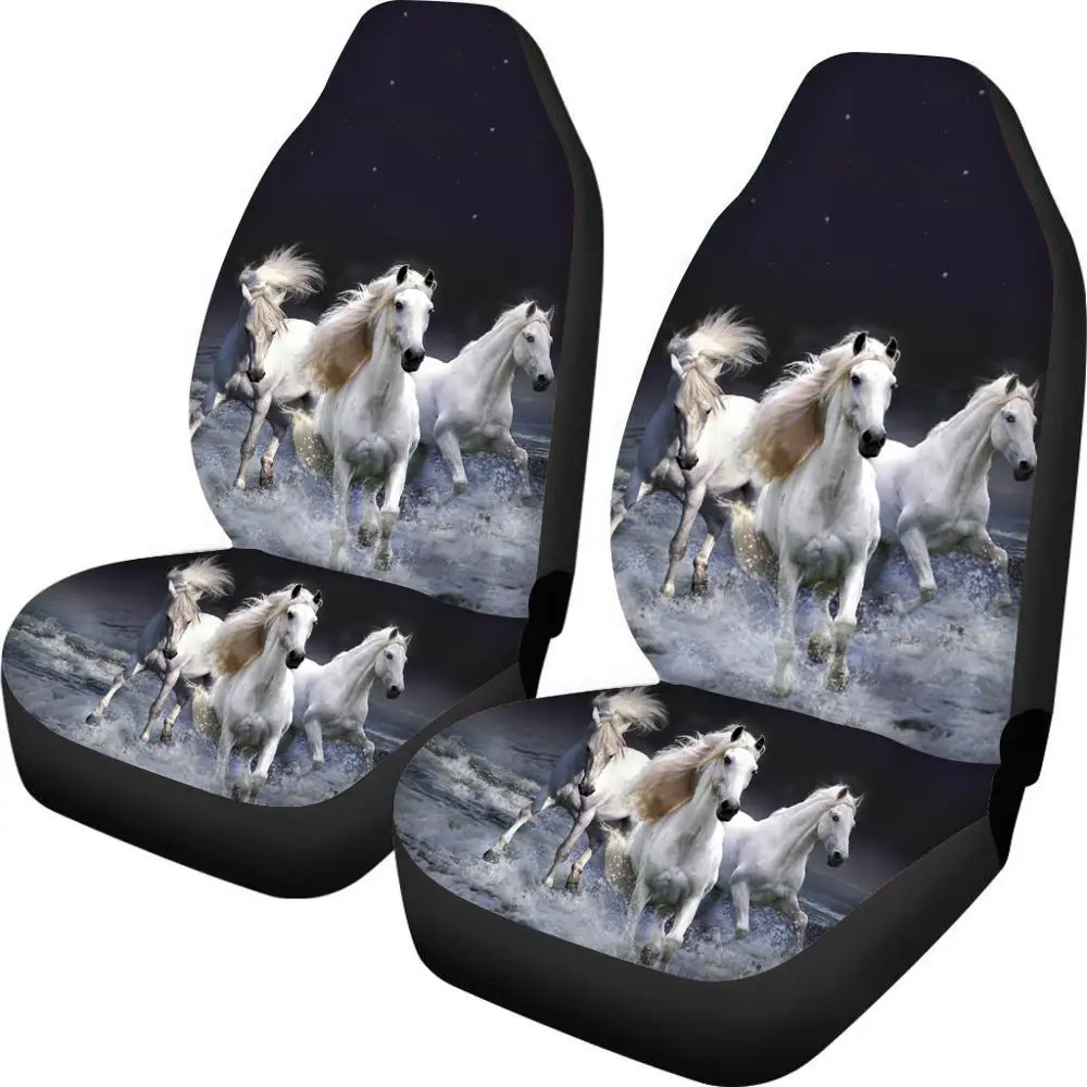 

Upetstory крутые чехлы на автомобильные сиденья с принтом Crazy Horse для женщин 2 упаковки Нескользящие универсальные чехлы на передние сиденья авт...