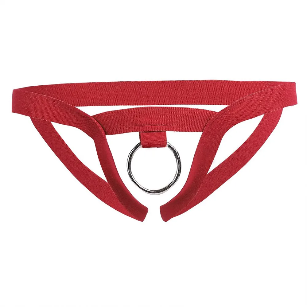 

Mens Lingerie Panties Crotchless G-string Thong Bikini Underwear Elastic Waistband Open Butt Underpants With O-Ring Briefs