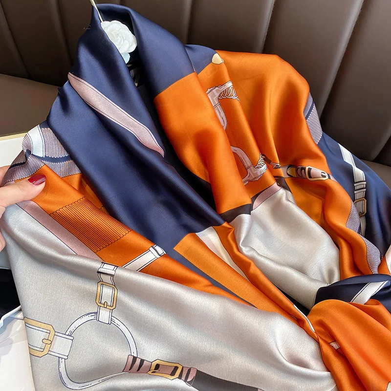 

180x90 см шелковый шарф для женщин, длинная бандана, платок, хиджаб, тихий, пляжный саронг, модный, 2021 шарф шаль оптовая продажа