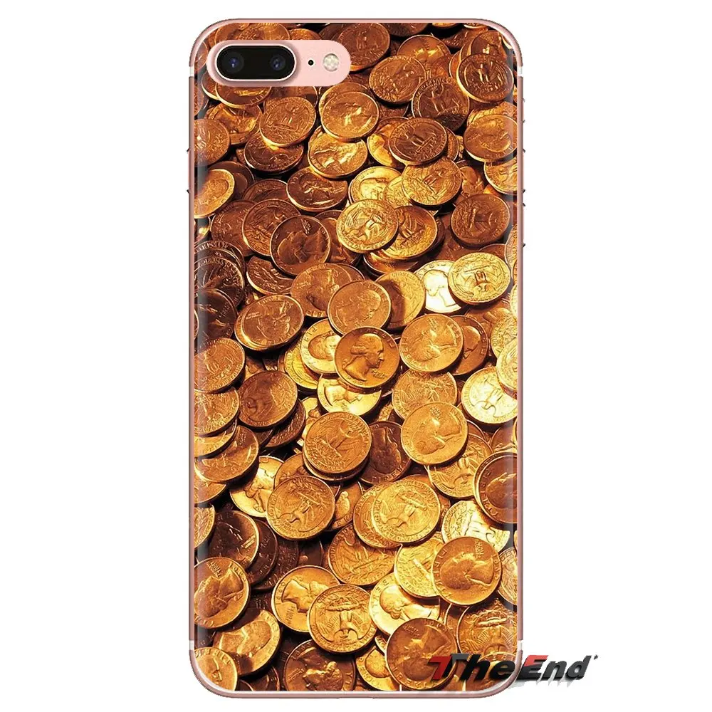 Золотые монеты коллаж прозрачный мягкий чехол Чехлы для Huawei NOVA 2 3 2i 3i Y6 Y7 Y9