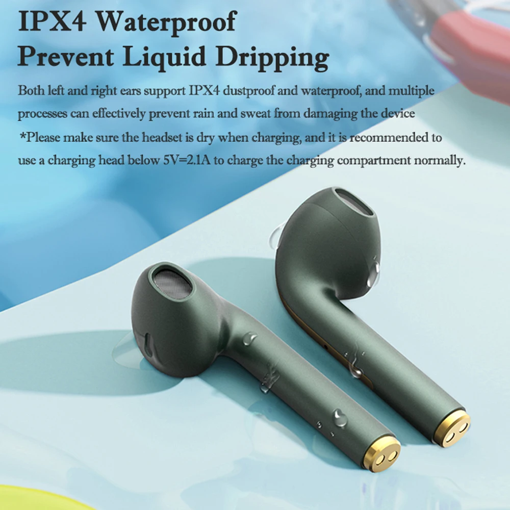 Беспроводные наушники J18 TWS Bluetooth 5 2 для Iphone спортивные с сенсорной кнопкой