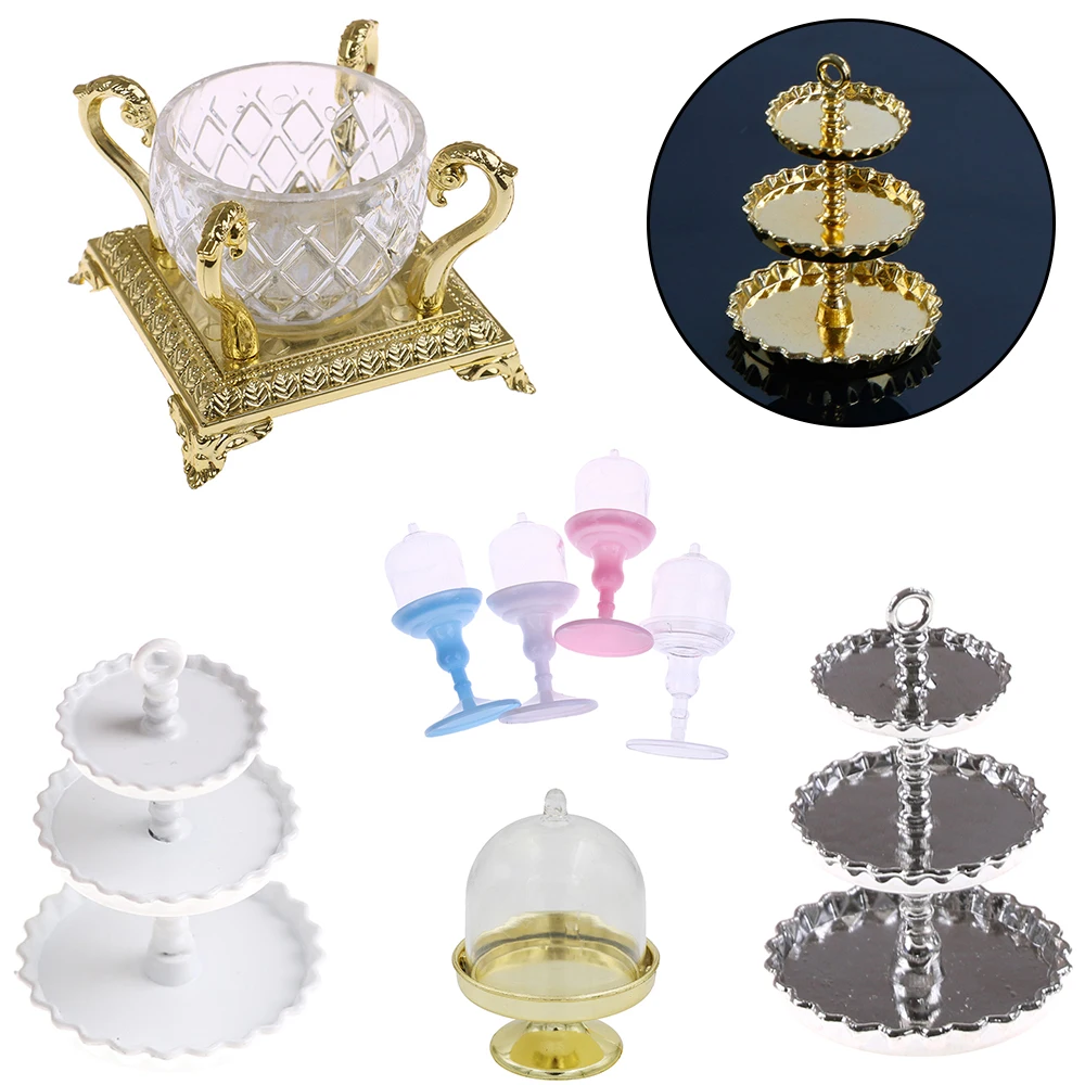 3D Мини милый десерт подставка для торта фруктовый поднос кукла кухонные игрушки