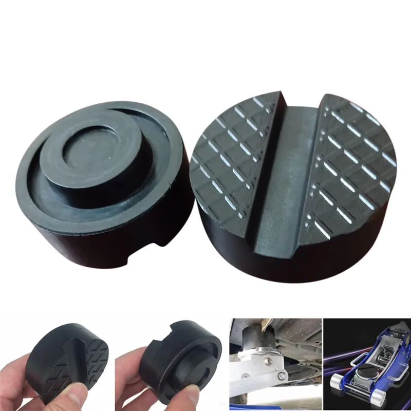 New Rail Floor Slotted Car Jack Guard Tool Pad Rubber Disc Auto Vehicle Weld Jacking Lifting Disk Frame Protector |