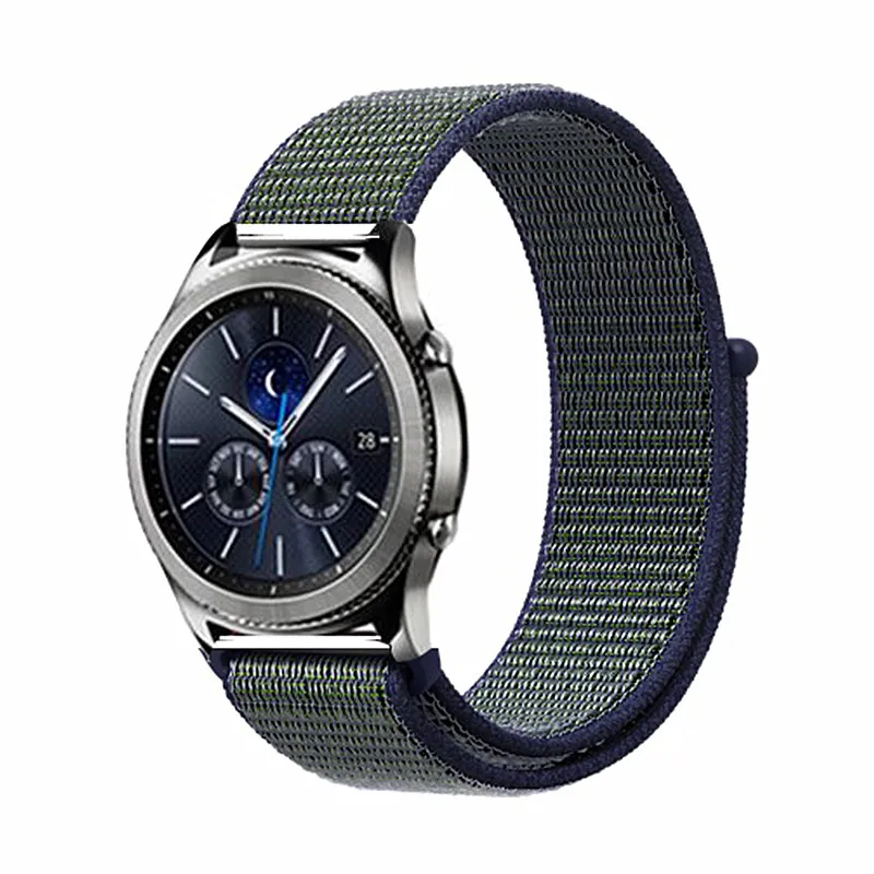 midnight fog 18 20 мм/22 мм длина браслета для Galaxy Watch 46 мм/42 мм/Активный 2 ремень samsung Шестерни S3 Frontier спортивный нейлоновый браслет huawei часы GT S2 42 46 мм - Цвет ремешка: midnight fog 18
