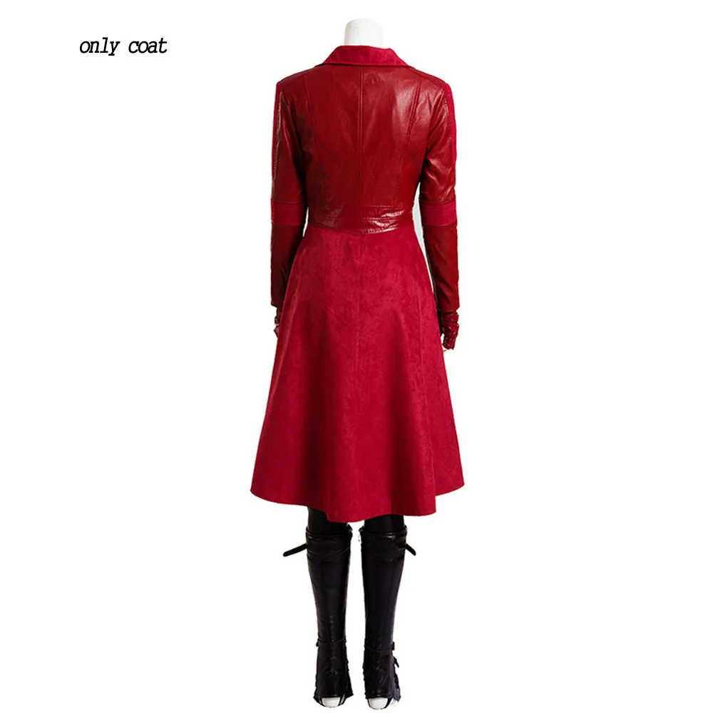 only coat VEVEFHUANG Wanda Maximoff Алая ведьма косплей костюм Капитан Америка Civil War косплей костюм костюмы для взрослых на Хэллоуин - Цвет: only coat
