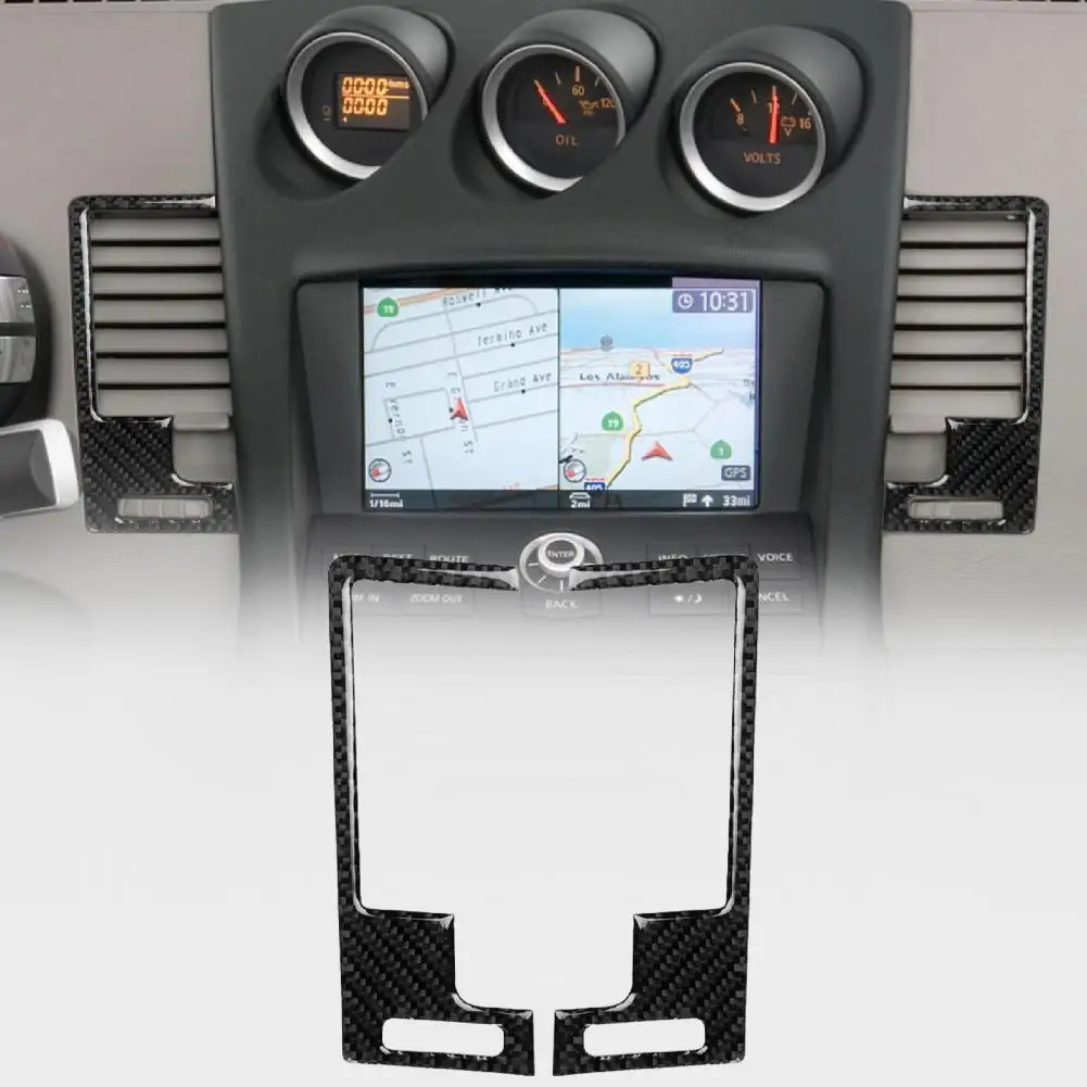 

50% Hot Sales!!!Car Auto Air Vent Carbon Fiber Self-Adhesive Cover Trim Decorative Stickers for Nissan 350Z 03-09 Models