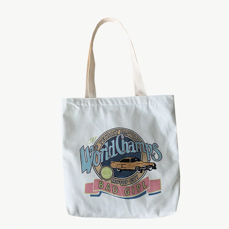 

Women Canvas Shoulder Shopper Bags Reusable Shopping Bag Tote Bags for Women Cute Student Handbag Large Capacity Bag Sac