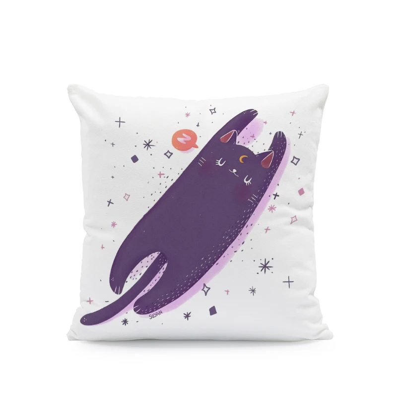 Hippie Animal Cushion Cover Pigeon Cat Sailor Moon Rabbit Giraffe Pipe Magnet Sofa Decoration Velvet Rest Pillow | Дом и сад