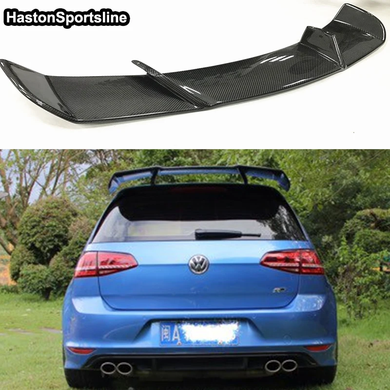 Гольф 7 MK7 Revozport Стиль углеродного волокна авто крыша спойлер крыло для Volkswagen VW Golf