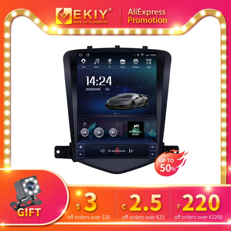 

Car Radio Autoradio for Chevrolet Cruze Daewoo Lacetti 2009-2015 No 2din 9.7 Inch Tesla Style Multimedia Player Navigation GPS