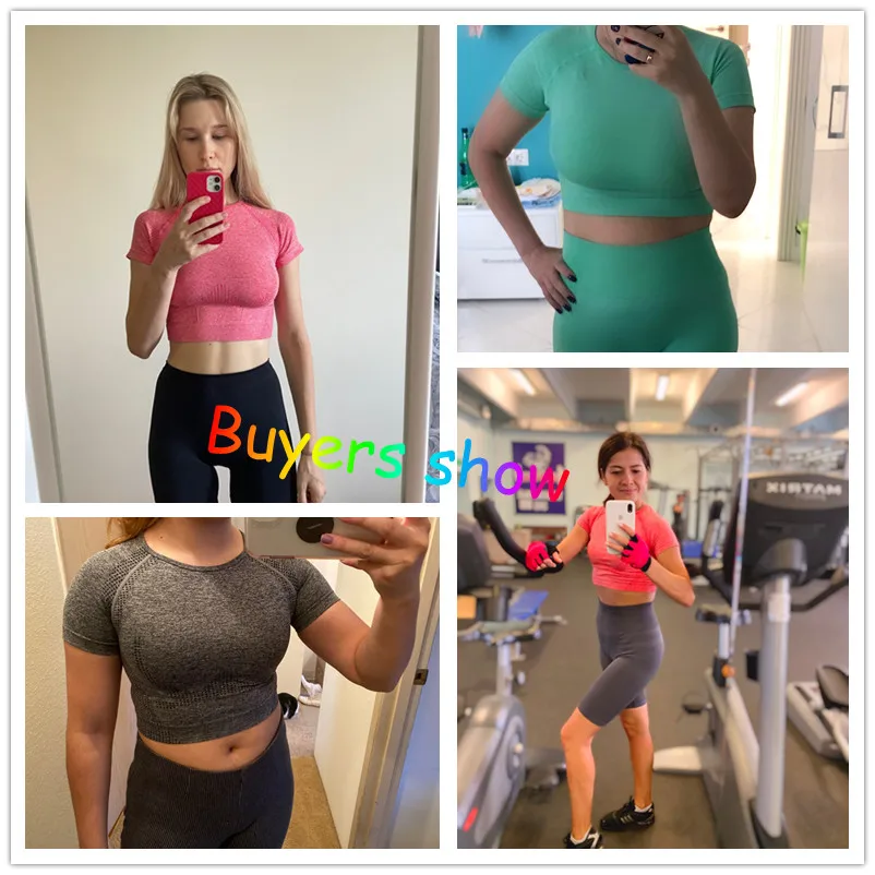 Укороченный топ женские спортивные рубашки для бега блузки с коротким рукавом