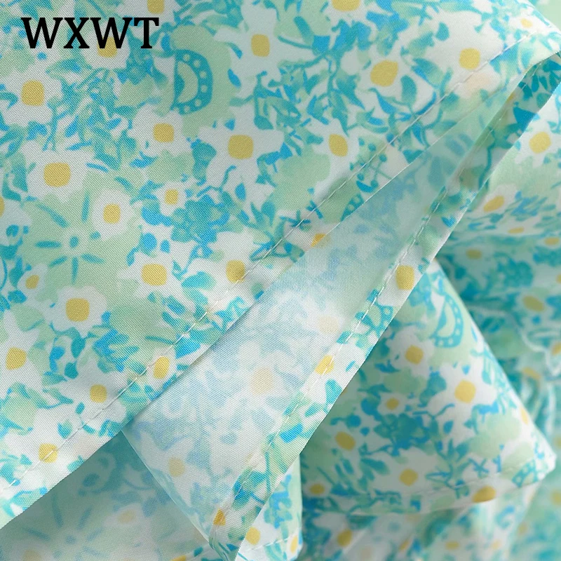 

WXWT 2021 Summer Women Floral Print Beach Midi Dress Sleeveless Backless Ladies Spaghetti Strap Dress Vestidos z1334