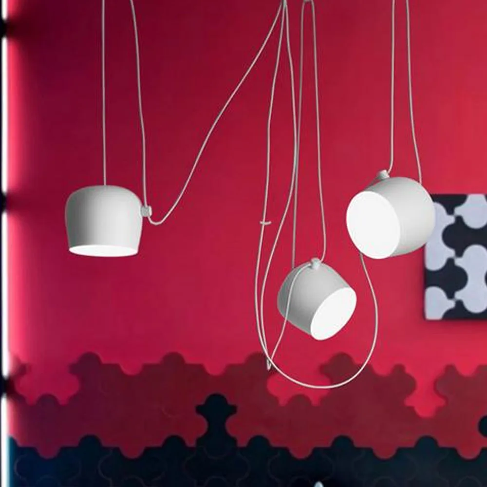 Современная Подвесная лампа в виде барабана потолочная светодиодная стиле