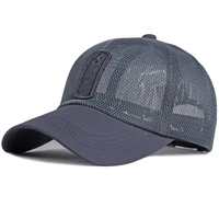 ht3680 summer sun cap for men women breathable mesh trucker cap male female 6 panels baseball hat unisex adjustable baseball cap