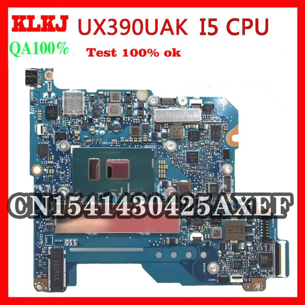 

KLKJ UX390UAK For ASUS UX390UAK UX390U Laptop Motherboard ZENBOOK 3 I5-7200U CPU REV2.1 Mainboard Test