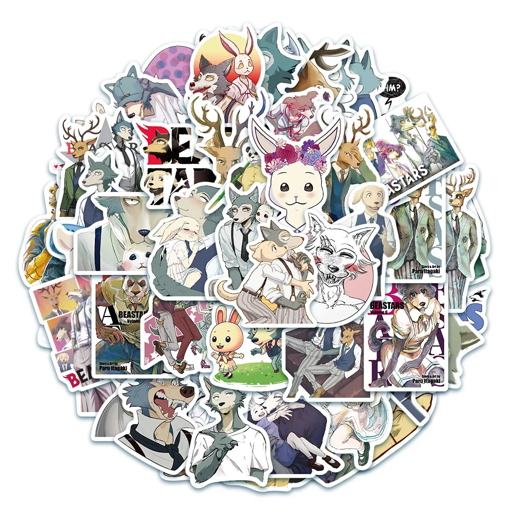 

10/30/50pcs BEASTARS Anime Stickers DIY Skateboard Fridge Guitar Motorcycle Laptop Luggage ClassicToy Cartoon Sticker Wholesale