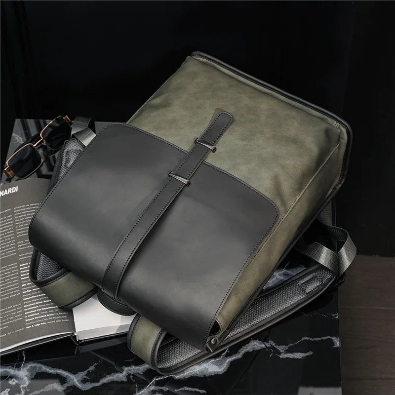 Винтажный матовый рюкзак из искусственной кожи мужской модельер мужские рюкзаки