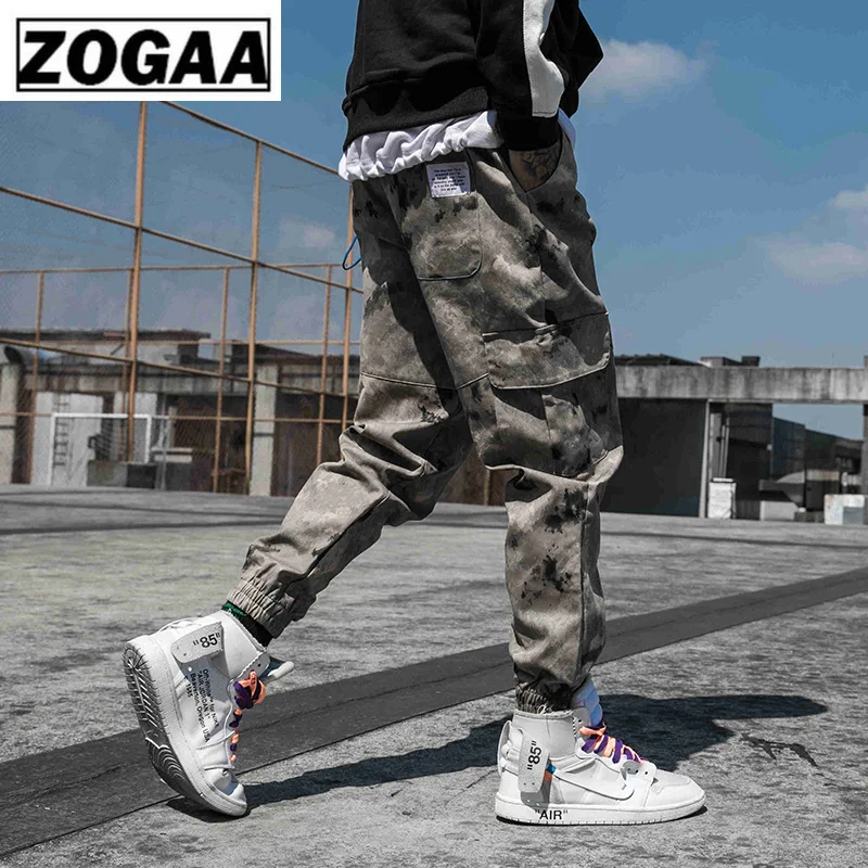 Мужские камуфляжные брюки карго ZOGGA свободные хлопковые со средней талией без