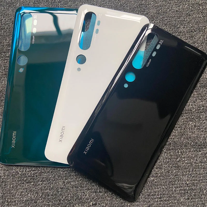 

6,47 "для Xiaomi Mi Note 10 / Note 10 PRO задняя крышка батарейного отсека Корпус стеклянная задняя дверь панель с клейкой наклейкой CC9 Pro