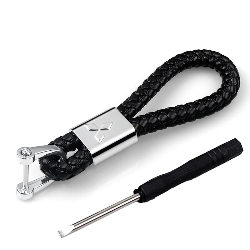 Автомобильный Стайлинг брелок 3D плетеная веревка металлическая модель для Mitsubishi