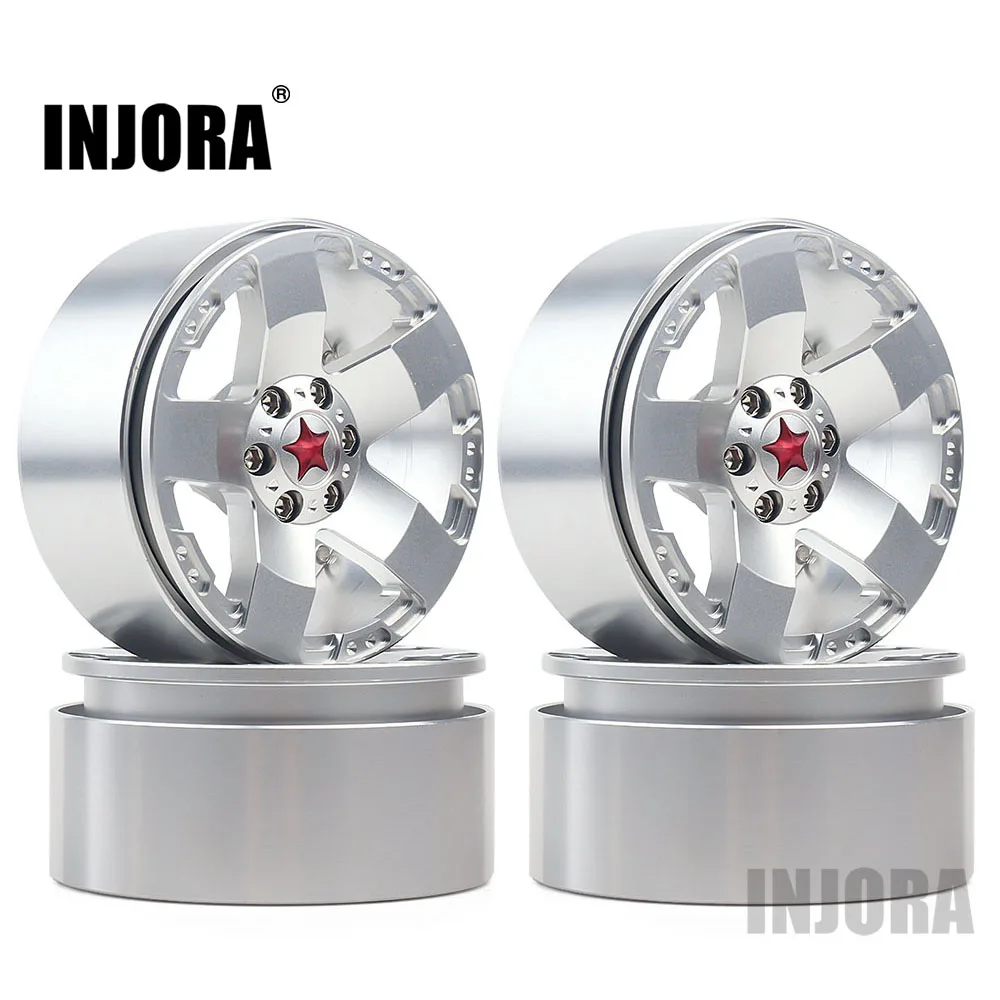 25SR Injora 4 шт. металлический 2,2 обод колеса, Фитинги 5 спицы для 1/10 RC Рок комплект автомобильных принадлежностей для передней и задней оси SCX10 90046 RR10 Морок TRAXXAS TRX4 - Цвет: 25SR