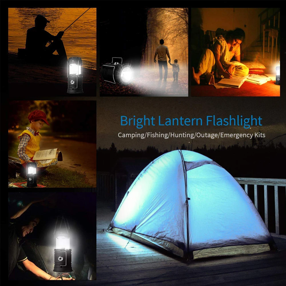 Lightingview светодиодный фонарь для кемпинга складной солнечная палатка осветительное оборудование для наружного туризма кемпинга