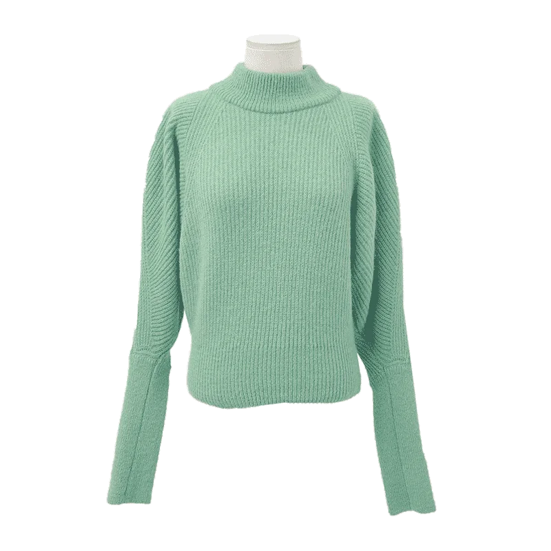 Новая зимняя водолазка в южнокорейском стиле с коротким рукавом-пузырьком