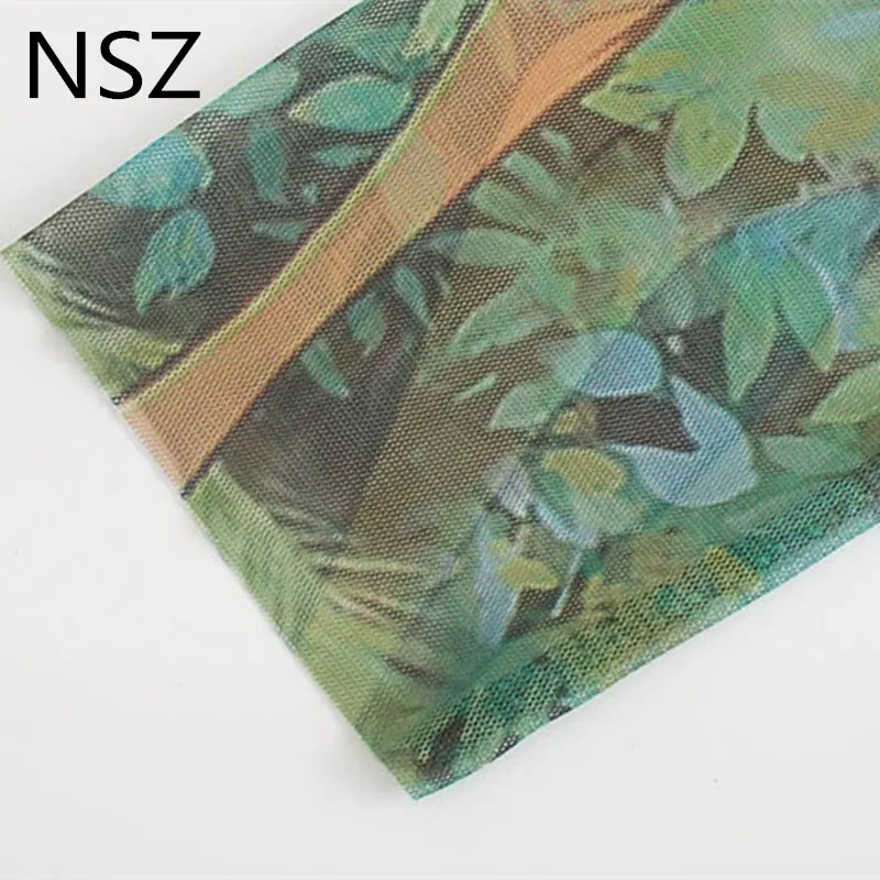 Женский сетчатый укороченный топ NSZ с животным принтом привлекательная