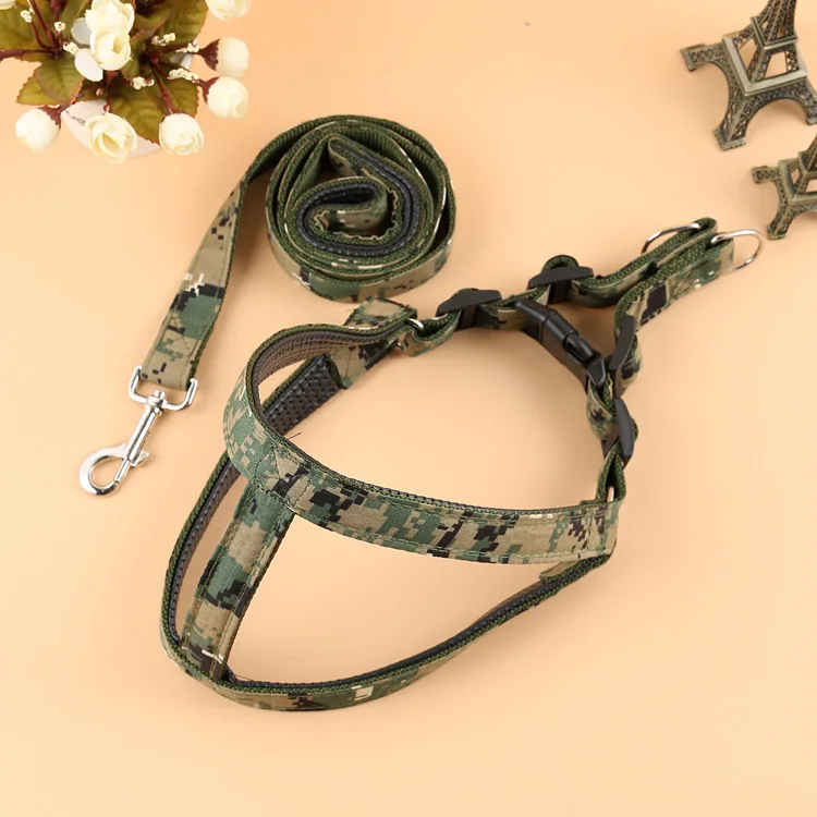 Тяговый трос для животных 2 5 см Камуфляжный ошейник больших собак жгут цепь