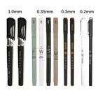 Гелевая ручка, черная, 0,20,30,351,0 мм, 4 шт.