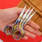Ножницы из нержавеющей стали в стиле ретро, профессиональный резак для ткани, винтажные Ножницы для вышивки нитками, инструменты для ножниц для шитья