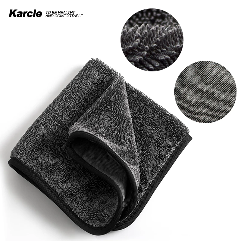 Karcle двухстороннее полотенце для мытья автомобиля подшивки сушильная ткань ухода