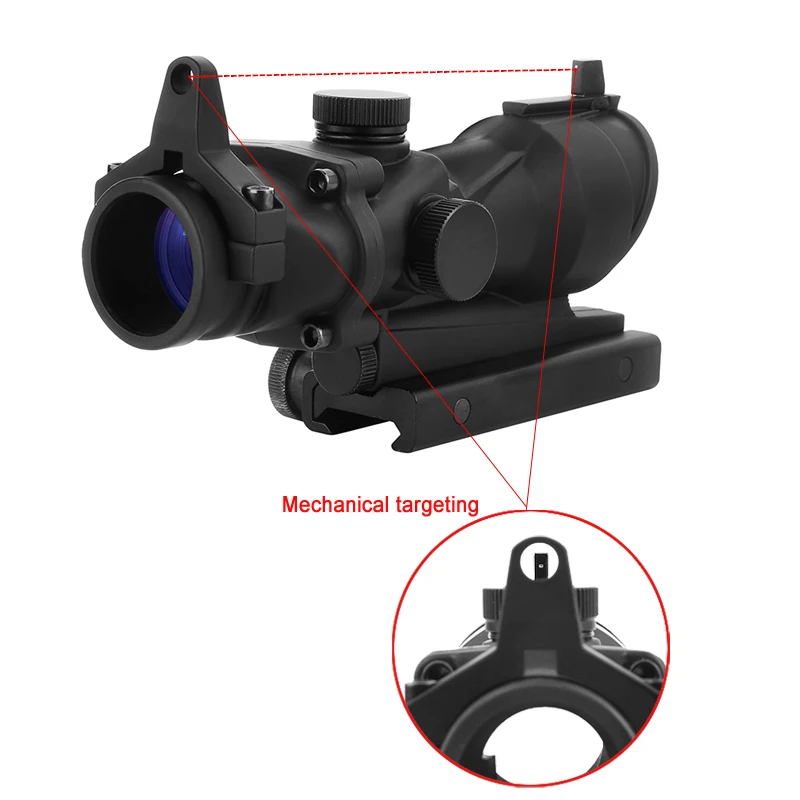 Оптический прицел для винтовки ACOG 1X32 с красной точкой оптический охотничий