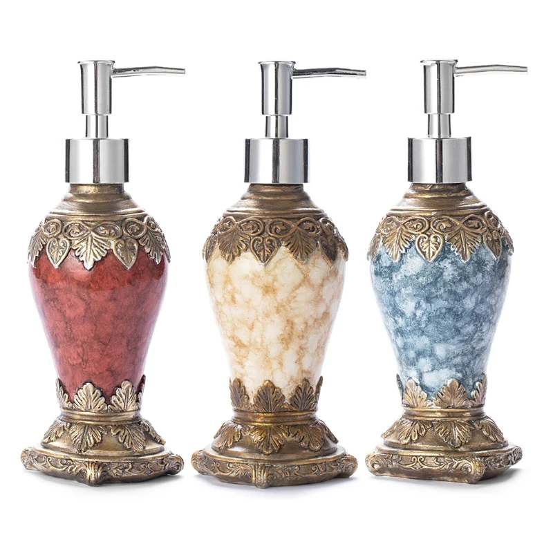 

Retro Agate Shower Gel Press Bottle Hand Sanitizer Refillable Bottles for Shampoo Lotio Liquid Soap Dispenser Bathroom Supplies