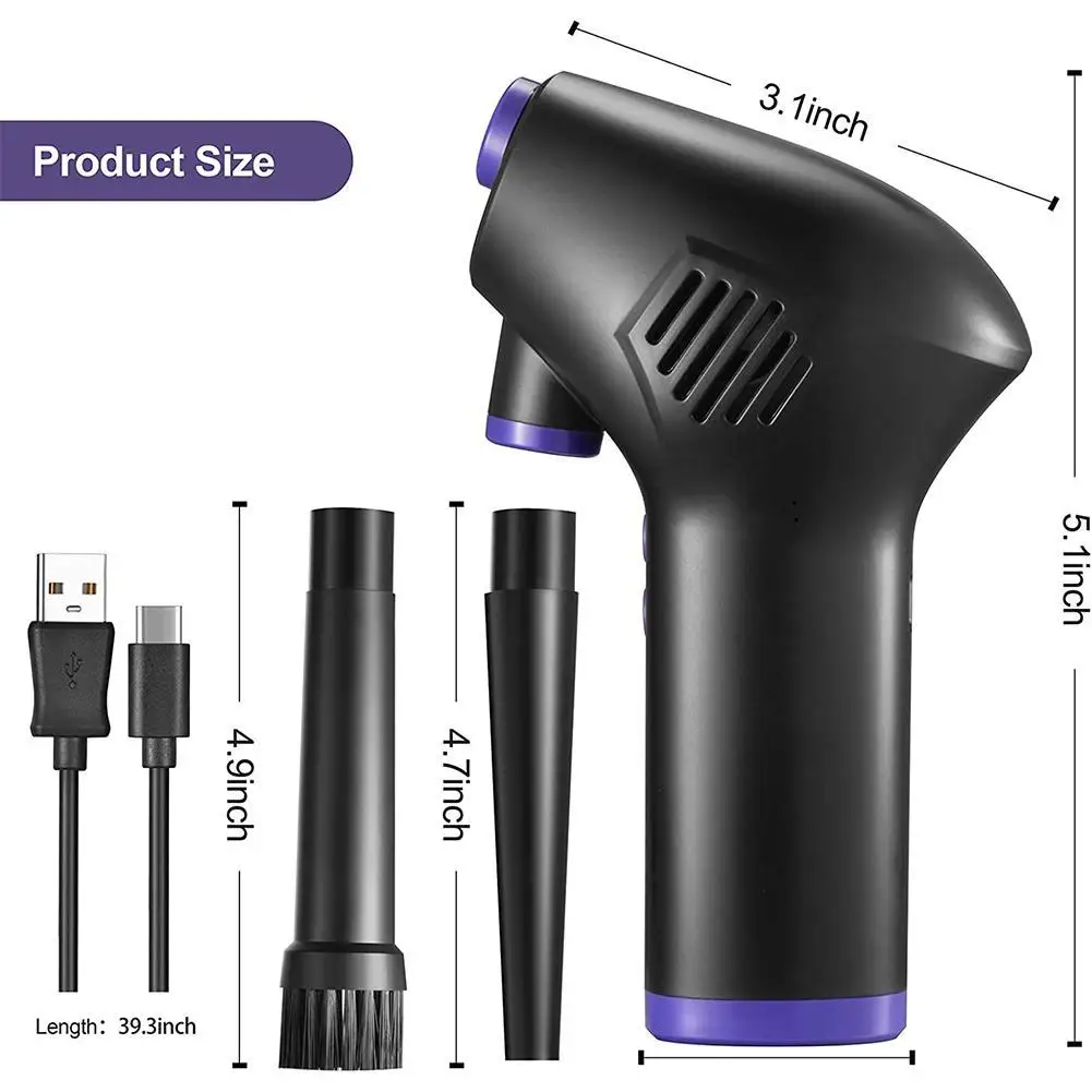 

45000 RPM Air Duster Cleaner Blower Handheld Charging Cordless Dust Blower Be Applicable Tablet Laptop Computer Accessories