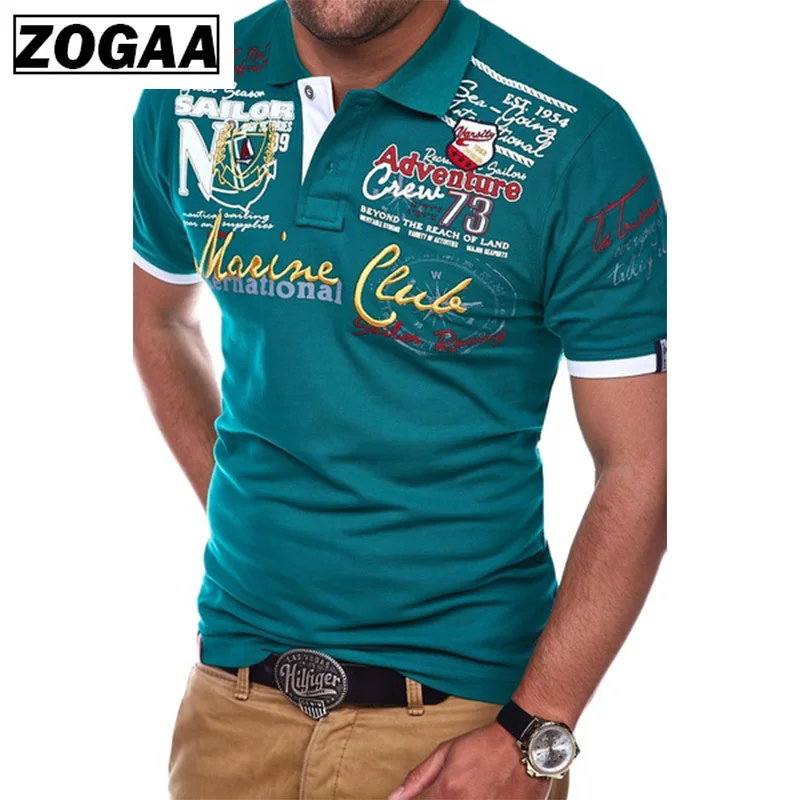 Мужские повседневные футболки с коротким рукавом и отложным воротником Мужская