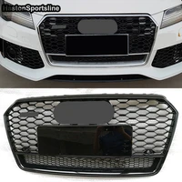 a7 rs7 q style front sport honeycomb hood grill grille for audi a7 s7 sline 2016 2018