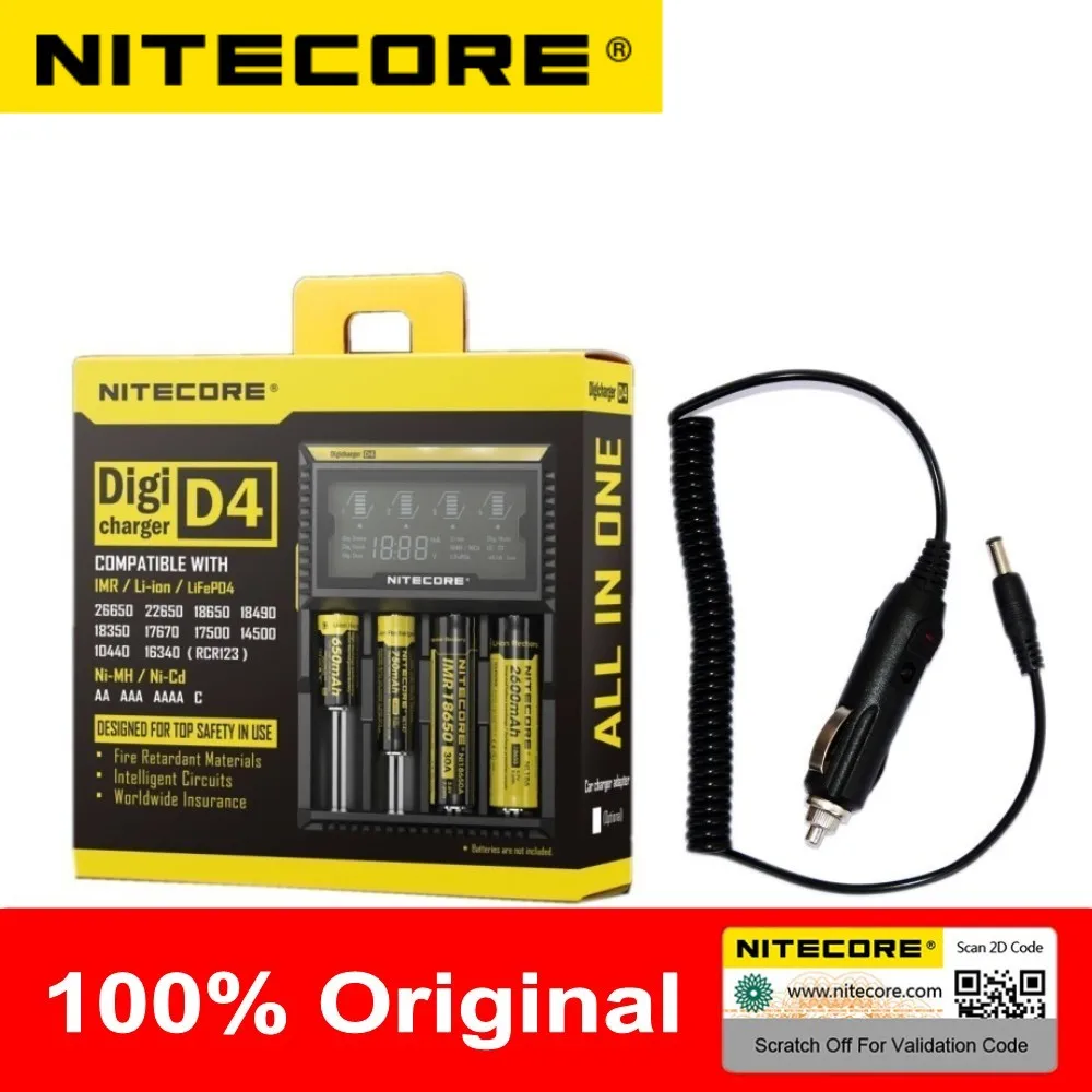 Зарядное устройство NITECORE D4 D2 I4 I2 Digicharger с ЖК-дисплеем глобальная версия зарядное