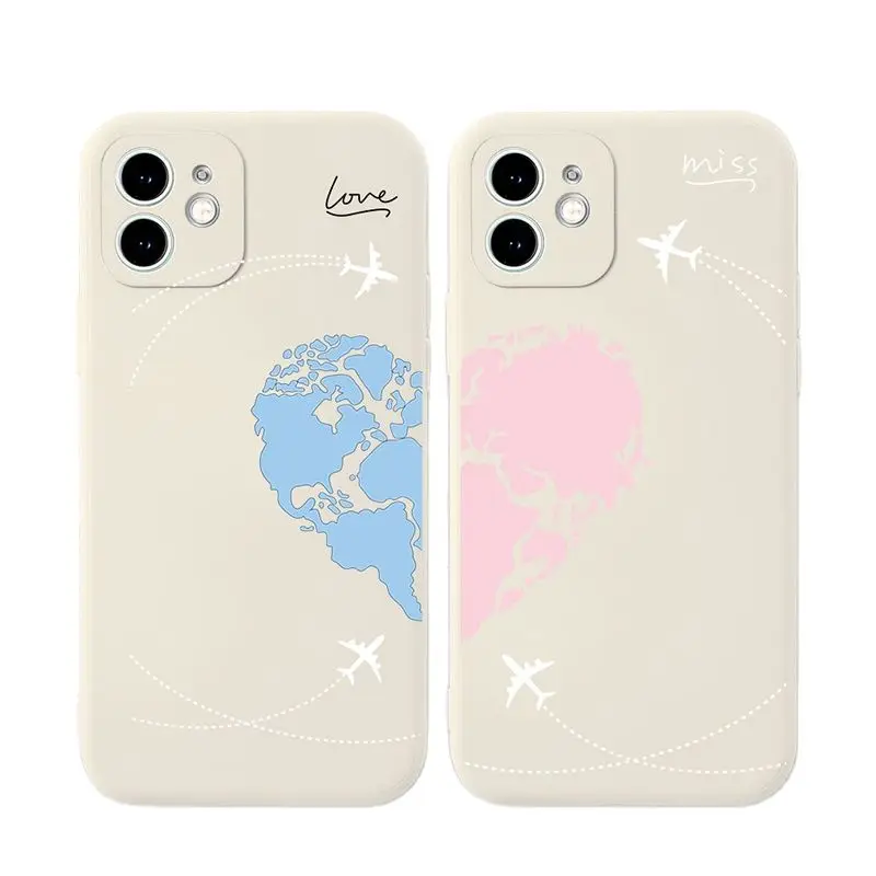 luxury shockproof soft silicone phone case for iphone 13 12 11 pro max se2 x xr xs 8 7 6 plus couple aesthetic love back cover free global shipping