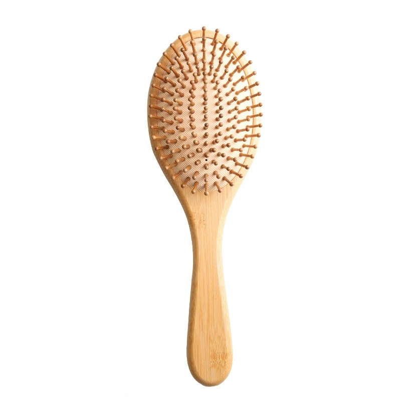 

Natural Wooden Paddle Hair Brush with Air Cushion Combs for Scalp Massage Anti-Static No Hair Tangle Comb