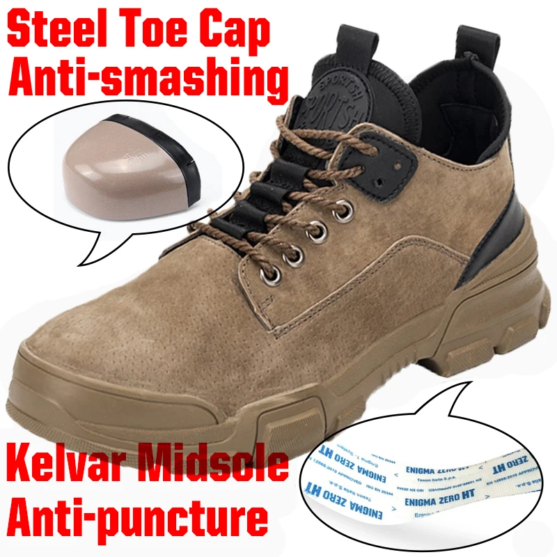 Мужская Рабочая обувь из кожи со стальным носком неубиваемая Райдера для мужчин