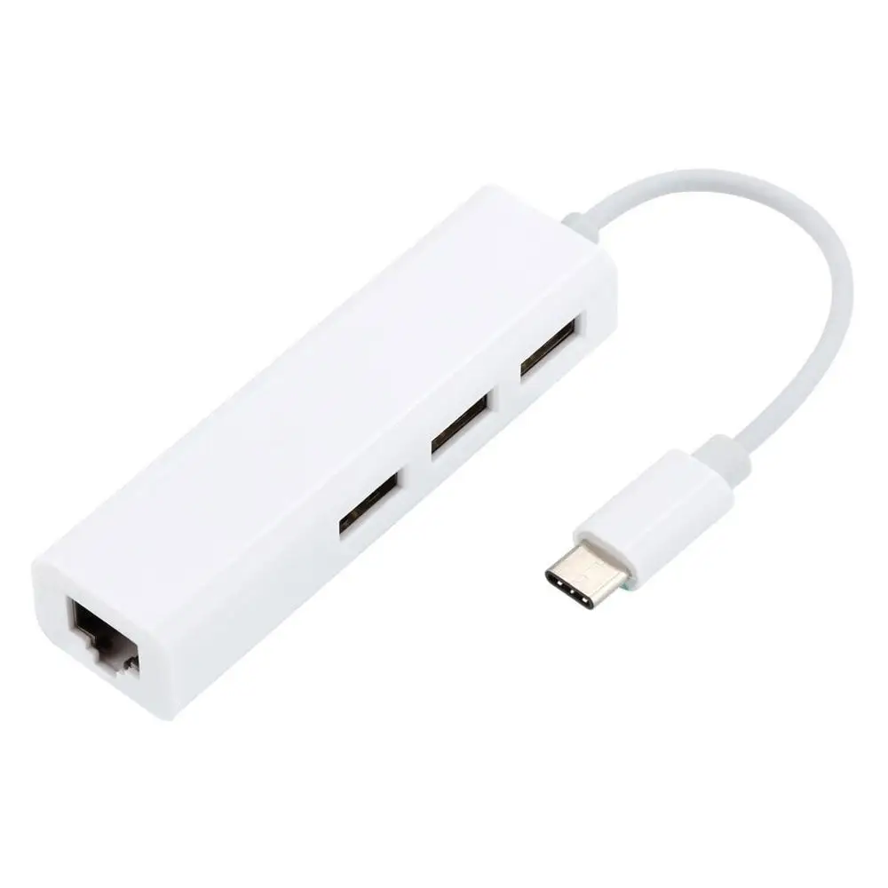 Разветвитель USB 3 1 типа C на RJ45 адаптер Ethernet Lan хаб Thunderbolt Dock для Macbook ПК|USB-хабы| |