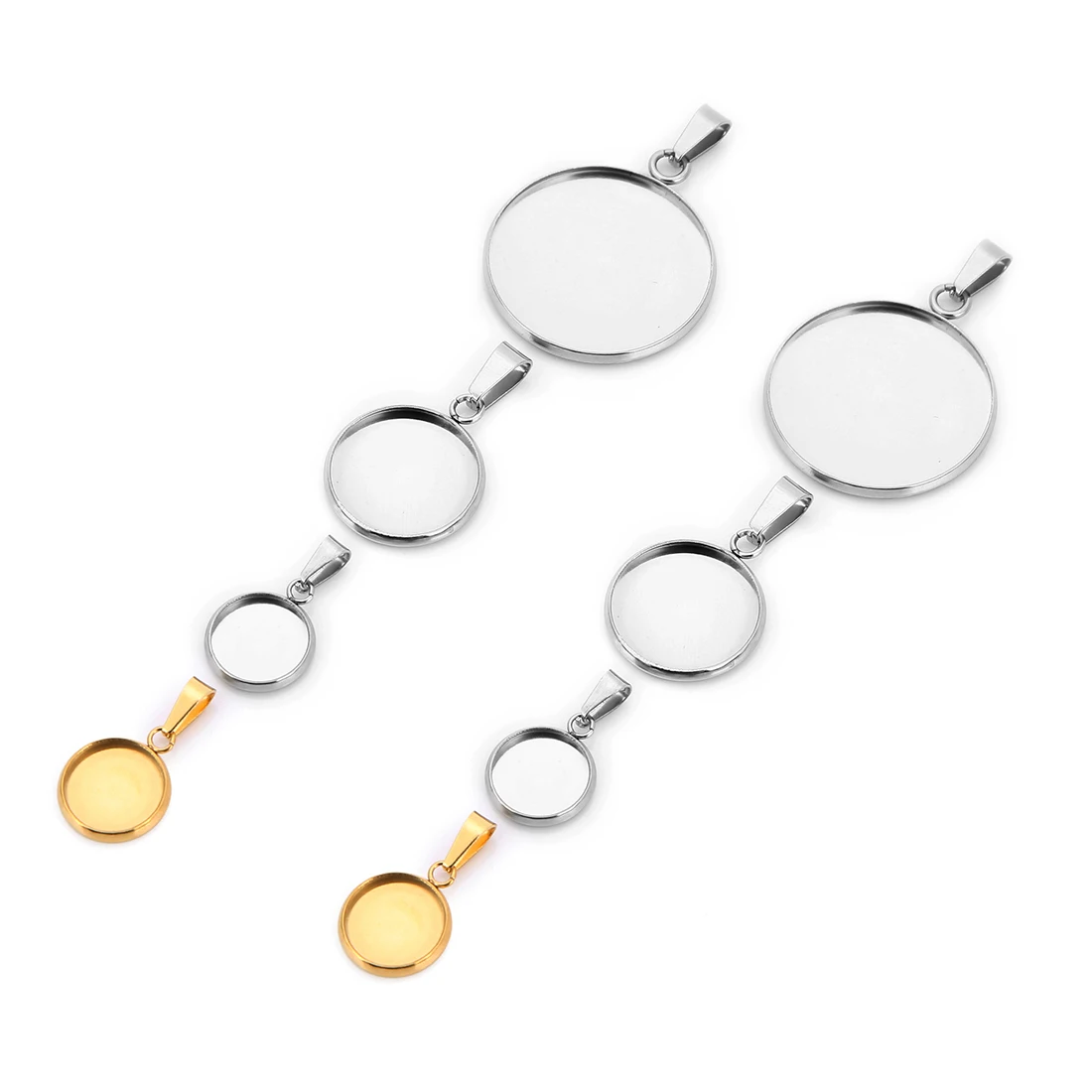 Круглый подвесной соединитель из нержавеющей стали 20 шт. 10/12/16/20/25 мм пустой