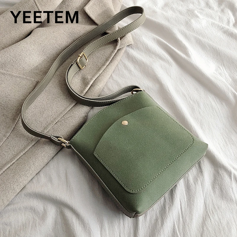 

Messenger bag ins casual small bag chic frosted small square bag 2020 new shoulder handbag simple student pure color