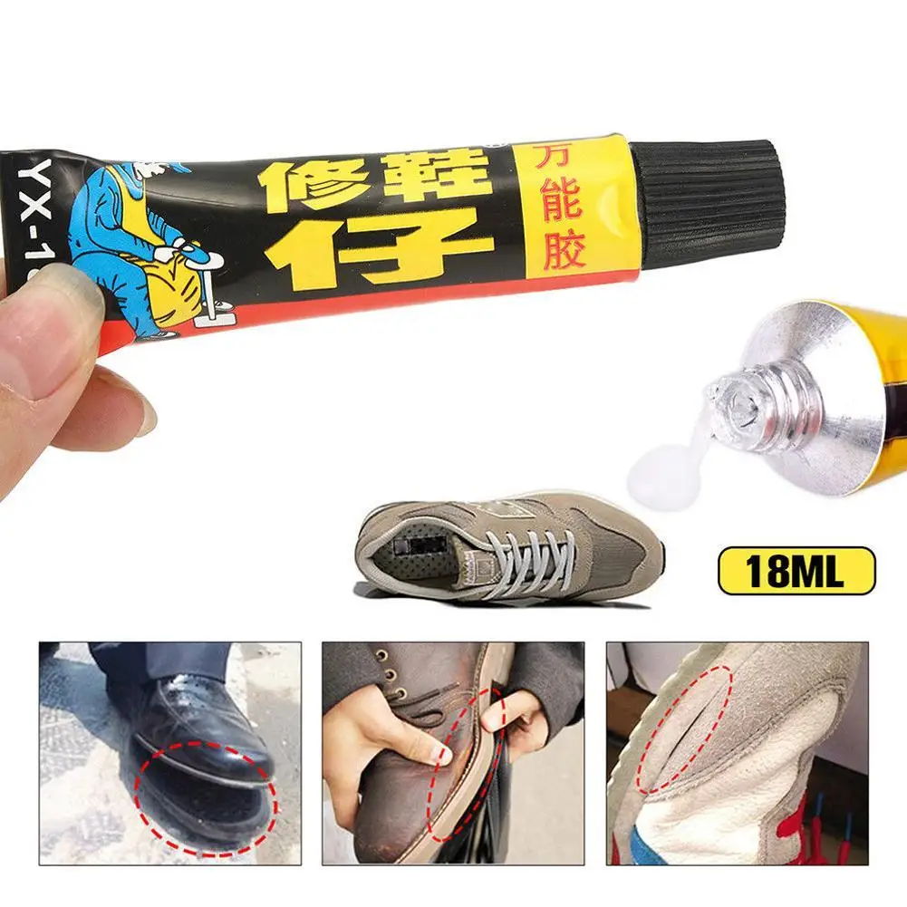 

18ml Strong Shoe Repair Glue Leather Rubber Canvas Super Liquid Adhesive Textile Cloth Wood Fabric Waterproof Instant Dry Kit