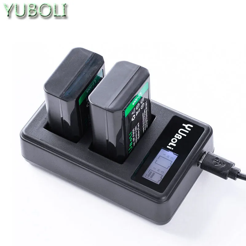 Комплект из 4 предметов NP-FW50 NP FW50 FW50 Li-Ion Батарея+ ЖК-дисплей Зарядное устройство для sony A6000 NEX-7 NEX-5N NEX-F3 NEX-3D NEX-3DW NEX-3K NEX-5C Альфа 7R II
