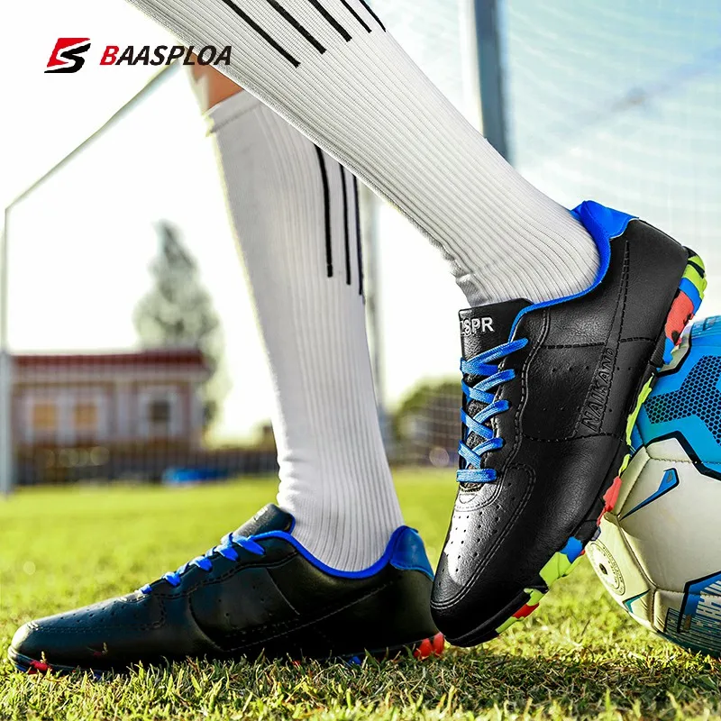 

Baasploa 2021 New Arrival Soccer Shoes For Men Football Shoe Kids Soccer Cleats Waterproof Sport Sneakers Futsal Shoes 30-45